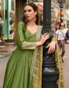 Kusum By Sayuri Viscose Jacquard Silk Online Gown With Dupatta Wholesale
